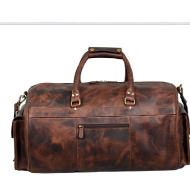 Handmade Custom Leather Duffle Bags For Men And Wholesale Leather Travel Overnight Weekend Sports