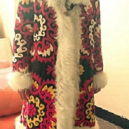 Long Coat Suzani Fur Coat Shearling Coat For Winter Season Vintage Outfit For Women 