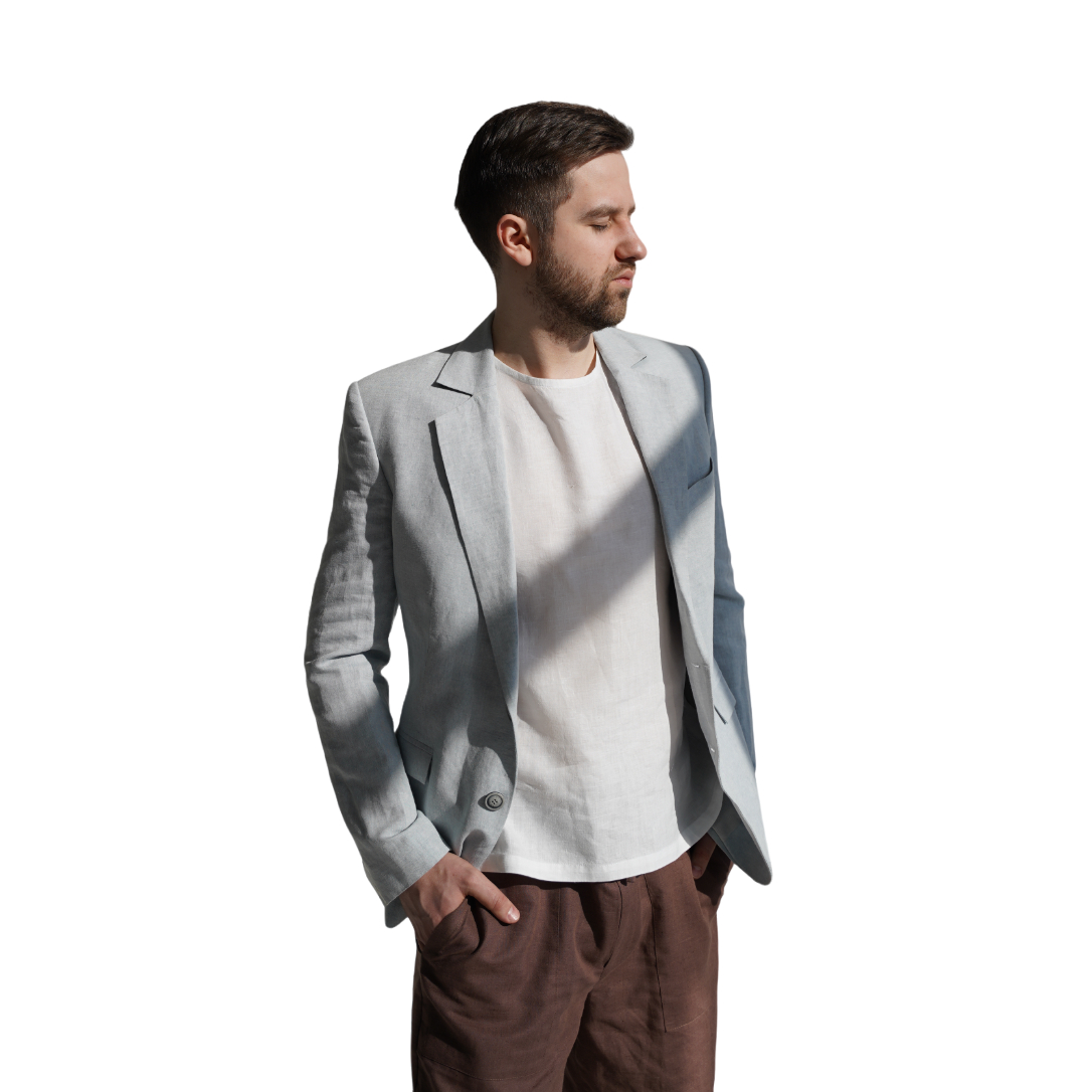 High Quality Custom Men&#39;s Jacket Formal Blazer For Men Eco Friendly Organic Single-breasted Jacket Slim Fit 