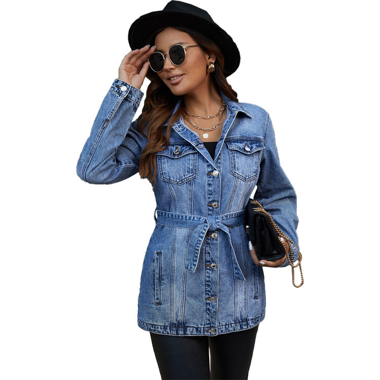 High Quality Denim Jacket White Manufacturers Women Cropped Denim Jacket With Different Materials For Men 