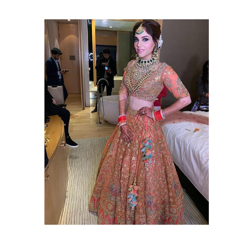 Gtglobal Bridal Lehenga Choli Dupatta Net Designed For Festive Parties Social Gatherings Parties Wedding Casual Use 