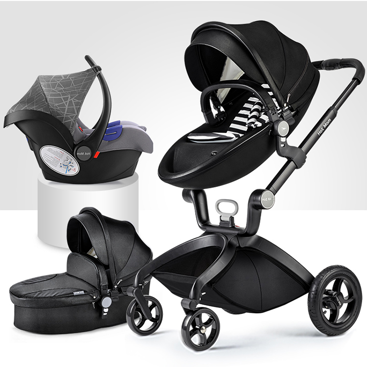 Purorigin Hot sale baby stroller 3 in 1 high quality travel system luxury baby pram baby strollers with bassinet