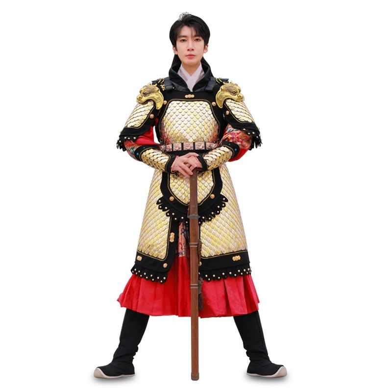 Handmade slim can wear dragon scale armor Chinese armor ancient men's armor