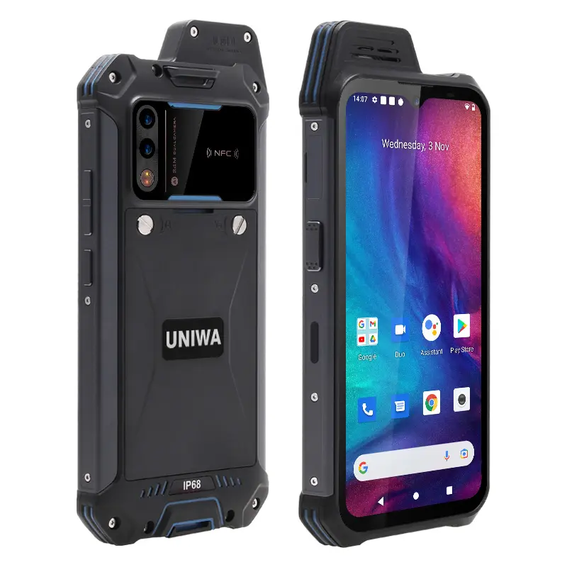 UNIWA W888 Waterpoof Mobile Built-in NFC Reader PoC Explosion-proof Smartphone 4GB+64GB Rugged Phones