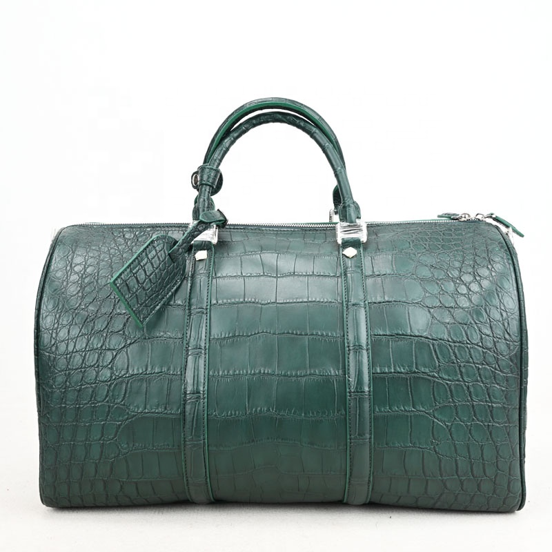 Custom Made Duffel Bag Leather Weekend Bag Real Crocodile Skin Travel Handbag Customized Leather Luggage Large Capacity Bags