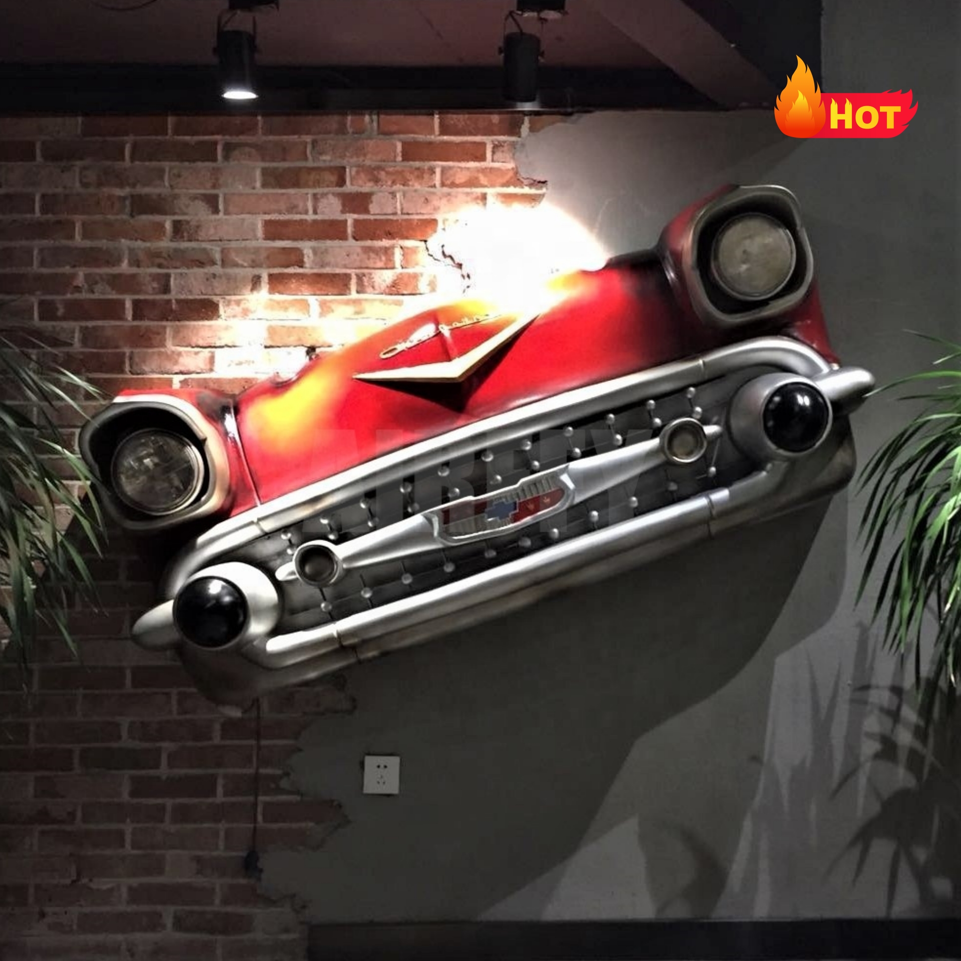 Hot American Vintage Car Shape Wall Light Wall Hanging Wall Decor For Restaurant Decoration 