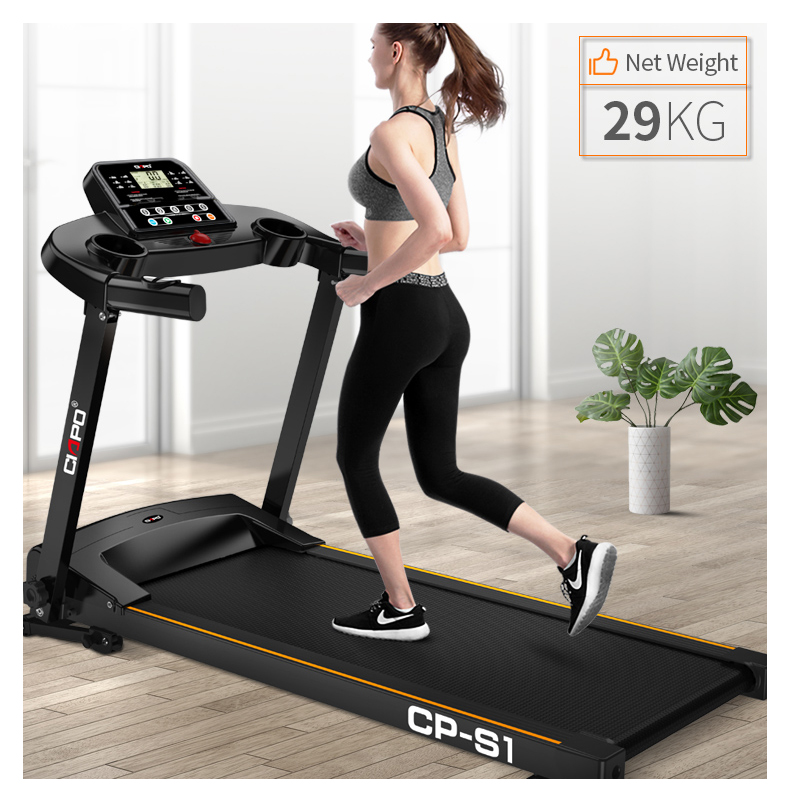 CIAPO S1 Portable Treadmill Foldable Walking Machine Jogging Running for Home Office Apartment 3.5" LCD Blue Screen