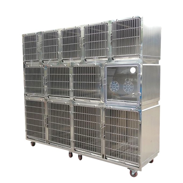 Hot Selling Ysvet0510 Integrated Type Stainless Steel Pet Cage Veterinary Cage Animal Cage For Dog Cat