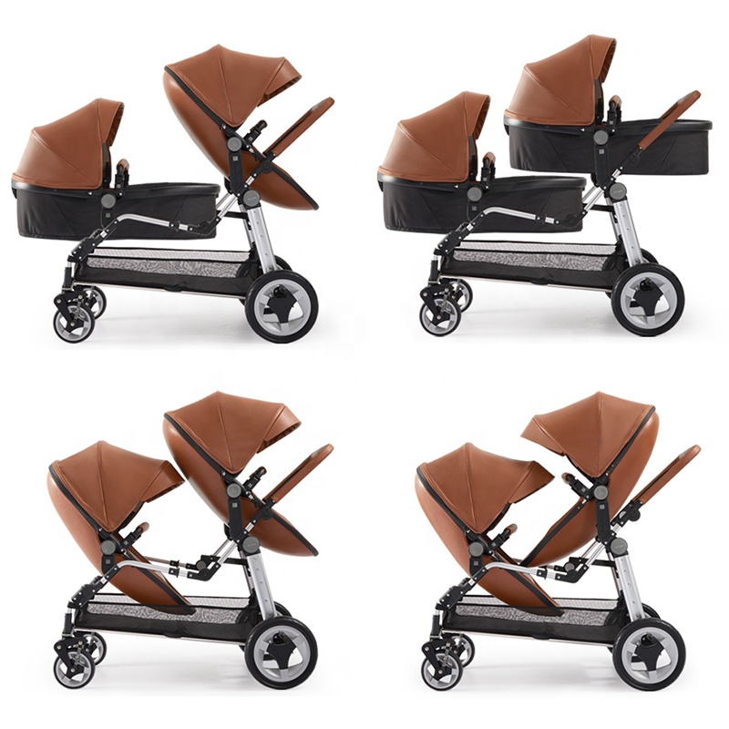 2021 New Multi Function Twins Baby stroller with the car set and stroller wholesale