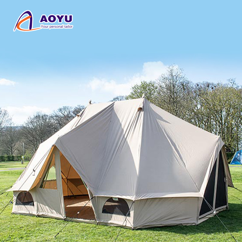 Outdoor Camping Tent Family Luxury Tents Hotel Resort Glamping Canvas Cabin Tents 