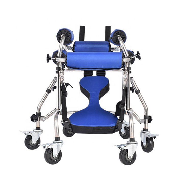 Cerebral Palsy Child Walking Aid Hemiplegic Walker Lower Limb Training Standing Frame With Wheels Walker 