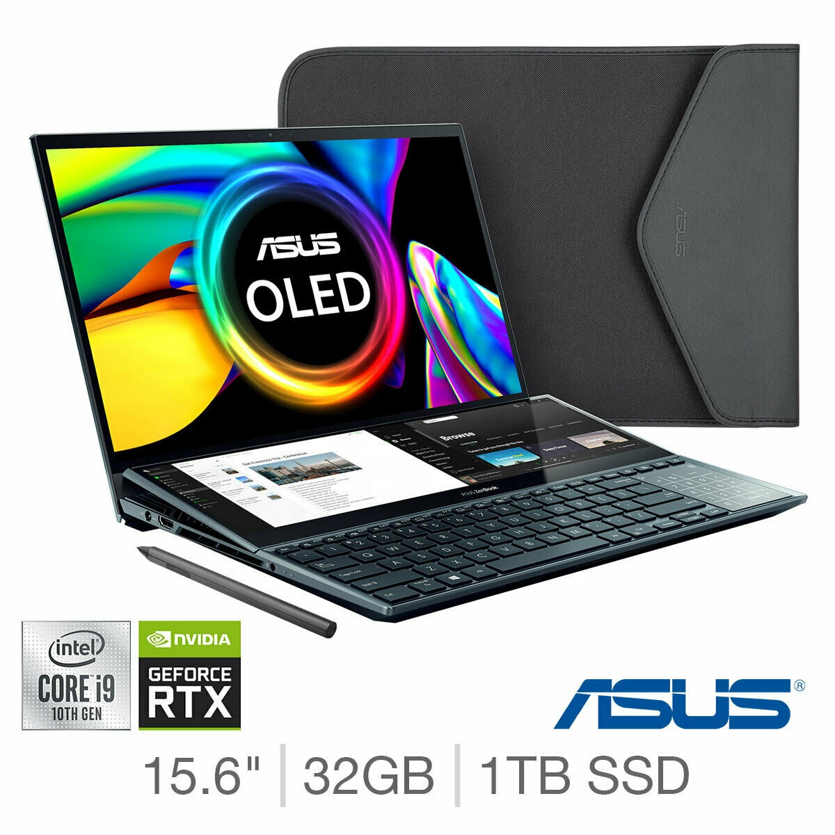 Original And Brand New Sealed For Asu S Zenbook Duo,Intel Core I9,32gb Ram,1tb Ssd,Nvidia Geforce Rtx 3070 
