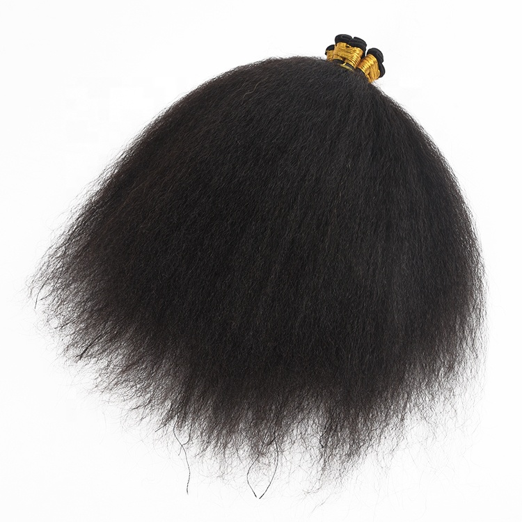 Wholesale Double Drawn Kinky Straight Human Hair Extension Wew In Weft Hand Tied Human Hair Extension