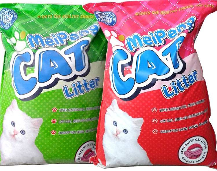 Pet Cat litter clumping bentonite Pet Grooming products Box packaging