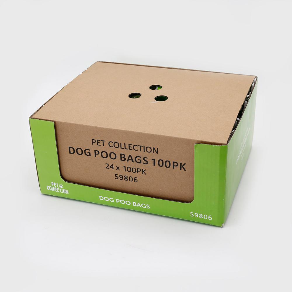 Custom Print Cornstarch 100% Compostable Biodegradable Dog Poop Bags