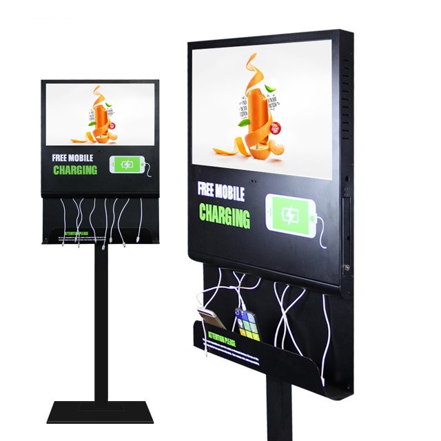 21.5&quot; Android Wifi Mobile Phone Charging Station Telecom Lcd Floor Stand Advertising Display Wifi Network Ad Display 