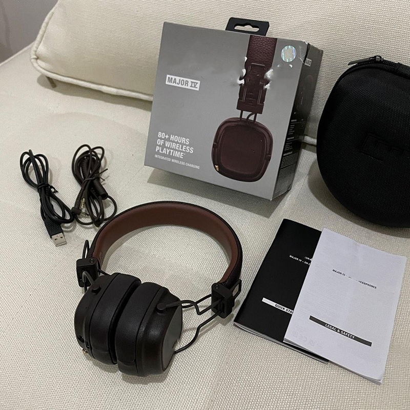 Trending Marshall Major Iv Brown Bt Stereo Over-ear Headphone Wireless Audifonos Blue-tooth Headset 