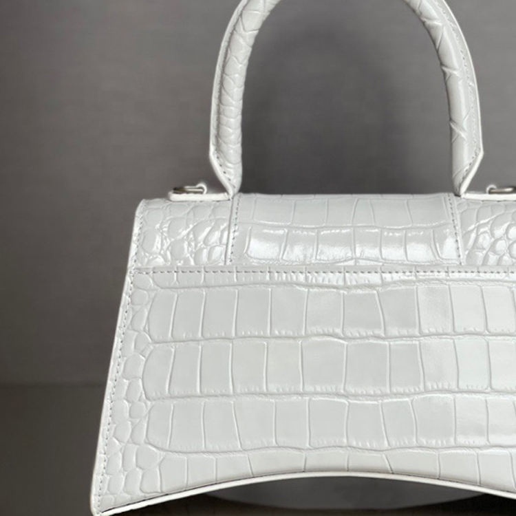 Crocodile Embossed Cowhide Womens Handbags Fashion Crossbody Bag Crescent Hourglass Bag Handbags For Women Luxury Women Bag