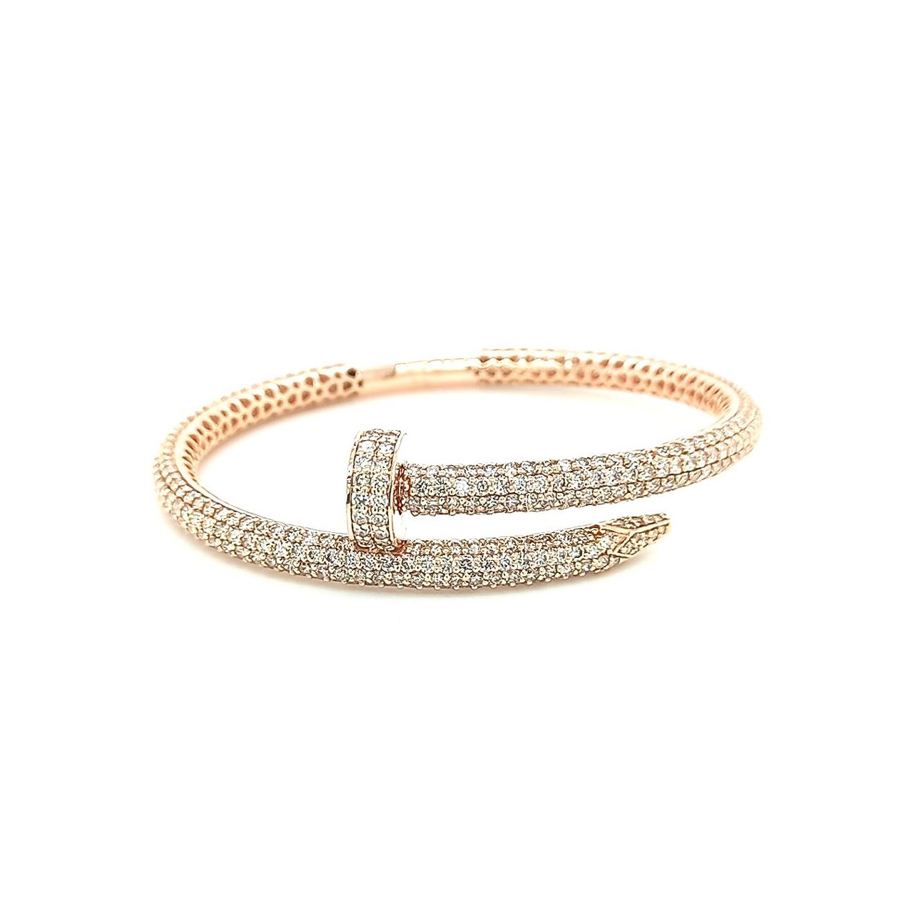 High On Demand Real Diamonds Iced Out Nail Bracelet Jewelry For Men And Women Party Wear Bracelet From Indian Exporter 