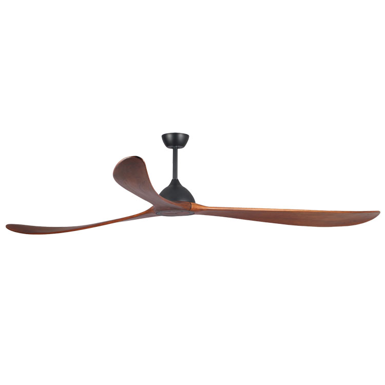 Simple European Style Ceiling Fan Wood Blade Remote 220v Stock Living Room Ceiling Fan In Wooden 