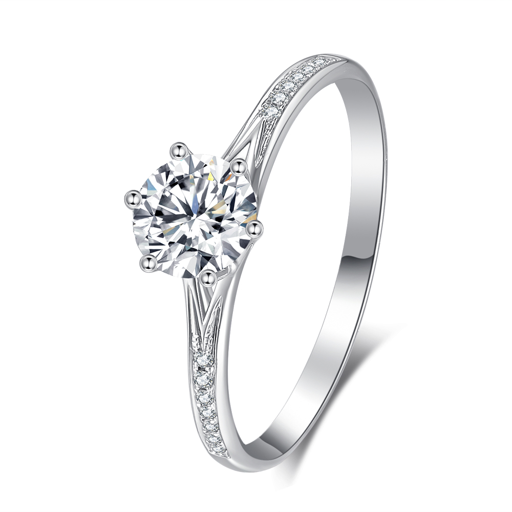 Fashion Jewelry Cvd Lab Grown Diamond Jewelry 18k Gold 0.8ct D Color Vvs Lab Grown Diamond Ring For Engagement Ring 