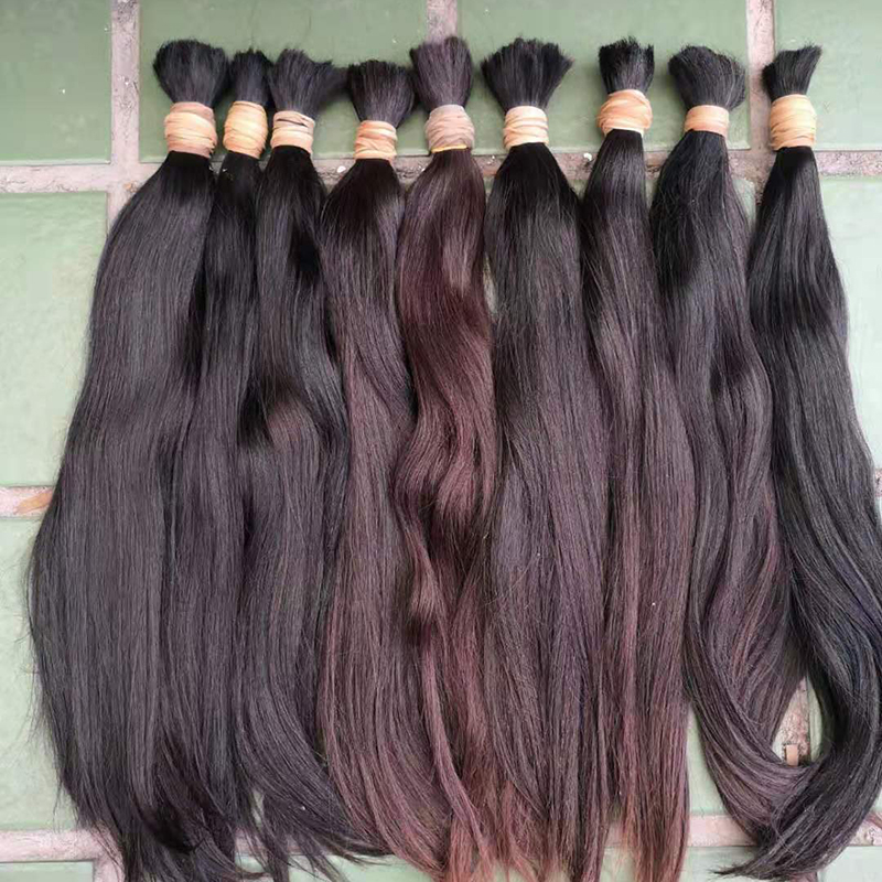 Virgin Human Hair Bulk Wholesale Brazilian Bulk Hair Extensions Without Weft 