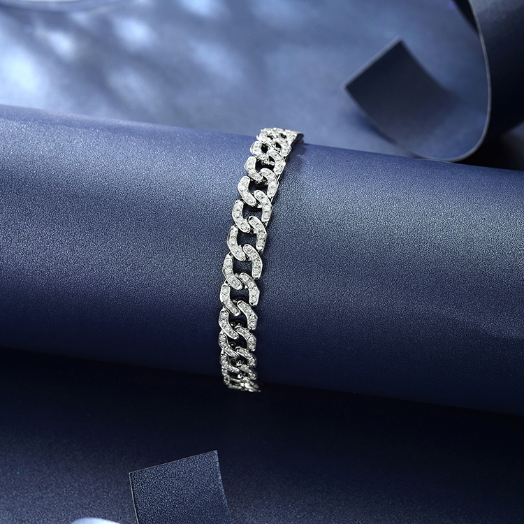 New Design Bracelet Jewelry Trendy 18k Real Gold With Diamond Chain Bracelet For Women