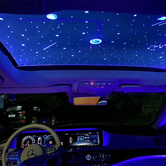 Romantic Car Decoration Car Sunroof Led Ambient Starry Sky Window Film Of Explosion-proof Strong Adhesive Car Sticker 