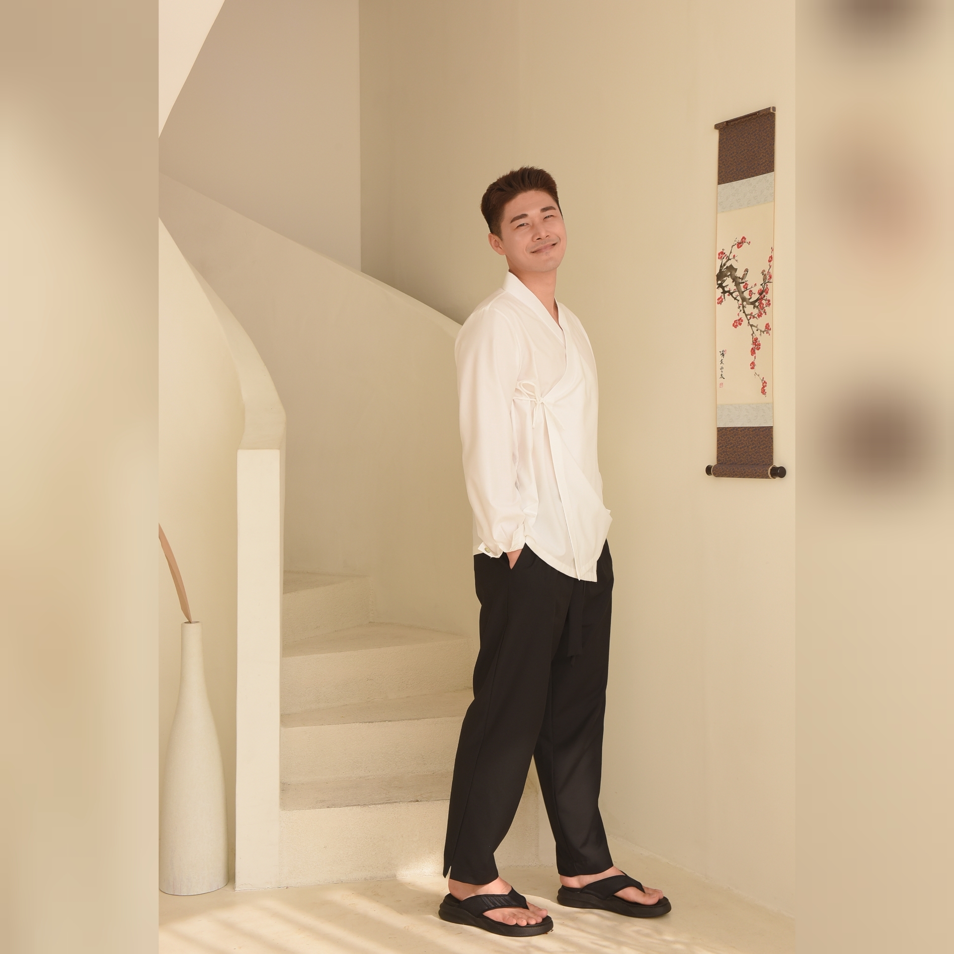 Comfortable Men&#39;s Pants / Cool And Soft Material / Loose Fit / Korean Traditional Clothing / Fusion Hanbok / Two Colors / Casual 