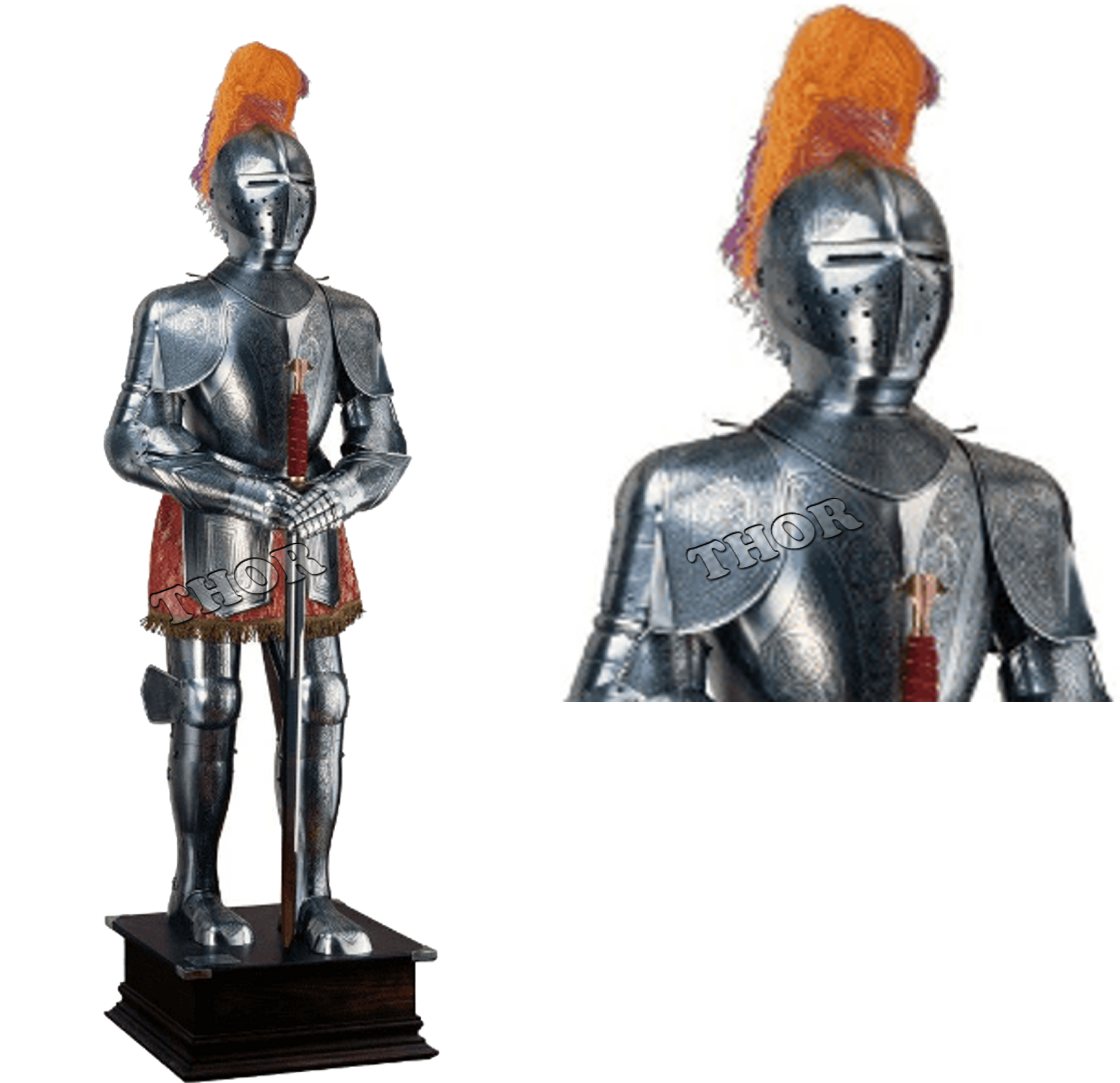 Medieval Armor Suit Battle Ready Kings Armor Fully Size Suit Dark Polished Men Costume 