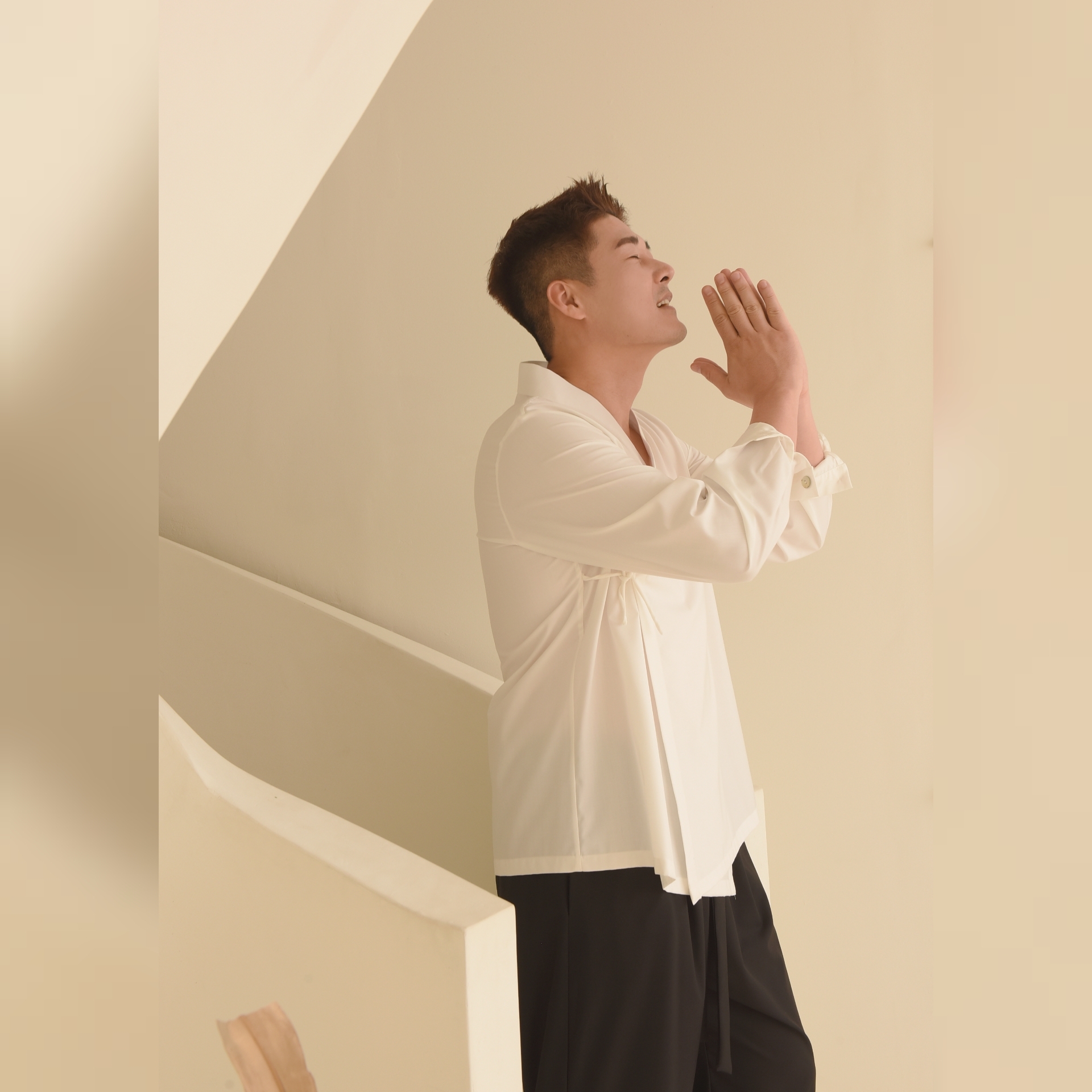 Long Sleeve Hanbok Top / Korean Style Shirts / Vintage / Men&#39;s Wear / Unique Clothes 