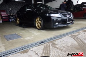 スピリット車高調 レジェンド用キャリパー装備のアコードユーロR(CL7)の納車前点検整備を行いました