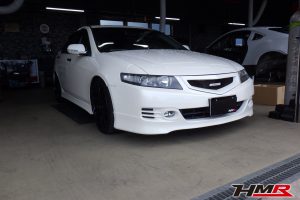 ADVAN18インチ フジツボマフラー装備のアコードユーロR(CL7)の納車前点検整備を行いました