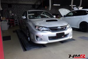 ノーマルコンディション 純正18インチアルミ装備のインプレッサハッチバックWRX STI(GRB)の納車前点検整備を行いました