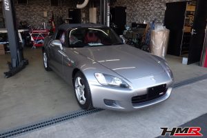 ノーマルコンディション OP赤革シート装着のS2000(AP1)の納車前点検整備を行いました