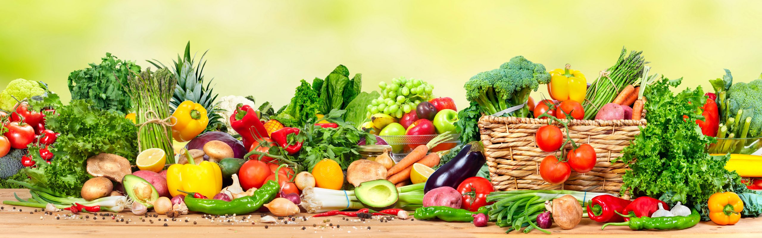 Organic vegetables and fruits