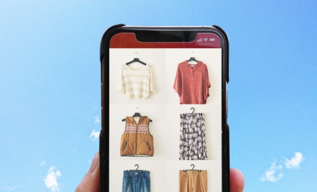アパレルECサイトの画面