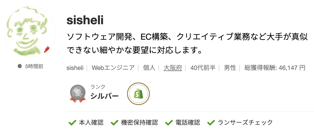 sisheliさんのランサーズプロフィール