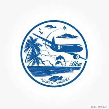 「空と海」をコンセプトにした非日常空間を演出するCafe&Dining Bar「Blue」のロゴ