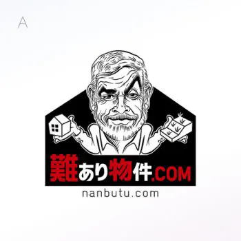 不動産紹介サイト「難あり物件.com」のキャラクターロゴ