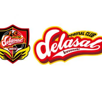 サッカーチーム・フットサル「delasal」のエンブレムとロゴ