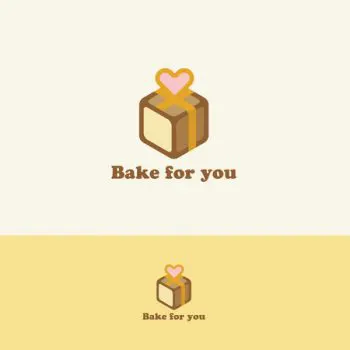 世界にひとつだけの【ハートで食べるパン専門店「Bake for you」】の ロゴ