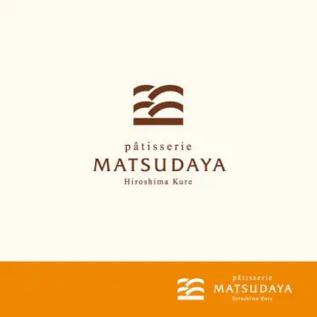 せんべいと洋菓子のお店「MATSUDAYA」のロゴ