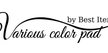 文房具「”Various color pad” “by Best Item”」のパッケージに印刷するロゴ