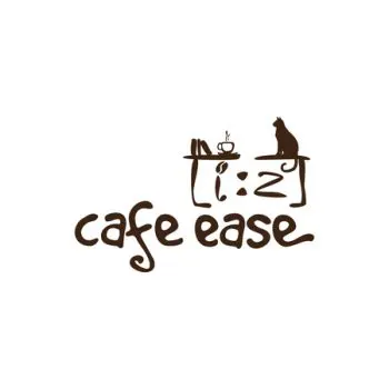 広島市にオープンするカフェ「cafe ease」のロゴ