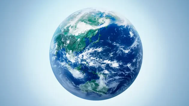 地球がモチーフのロゴ