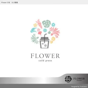 コールドプレスジュースの店「Flower」のロゴ