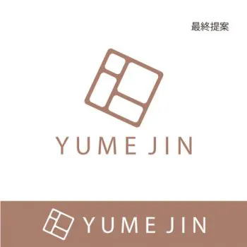 美容室4店舗と化粧品ブランド運営「夢人（YUMEJIN）」のロゴ