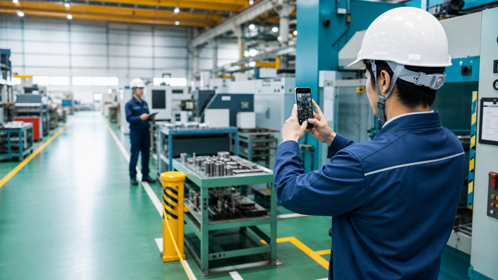 製造現場での安全パトロールイメージ