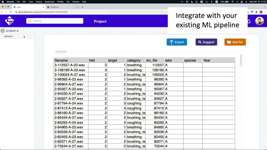 For example, exporting in URL format makes it very easy to work with DataRobot.